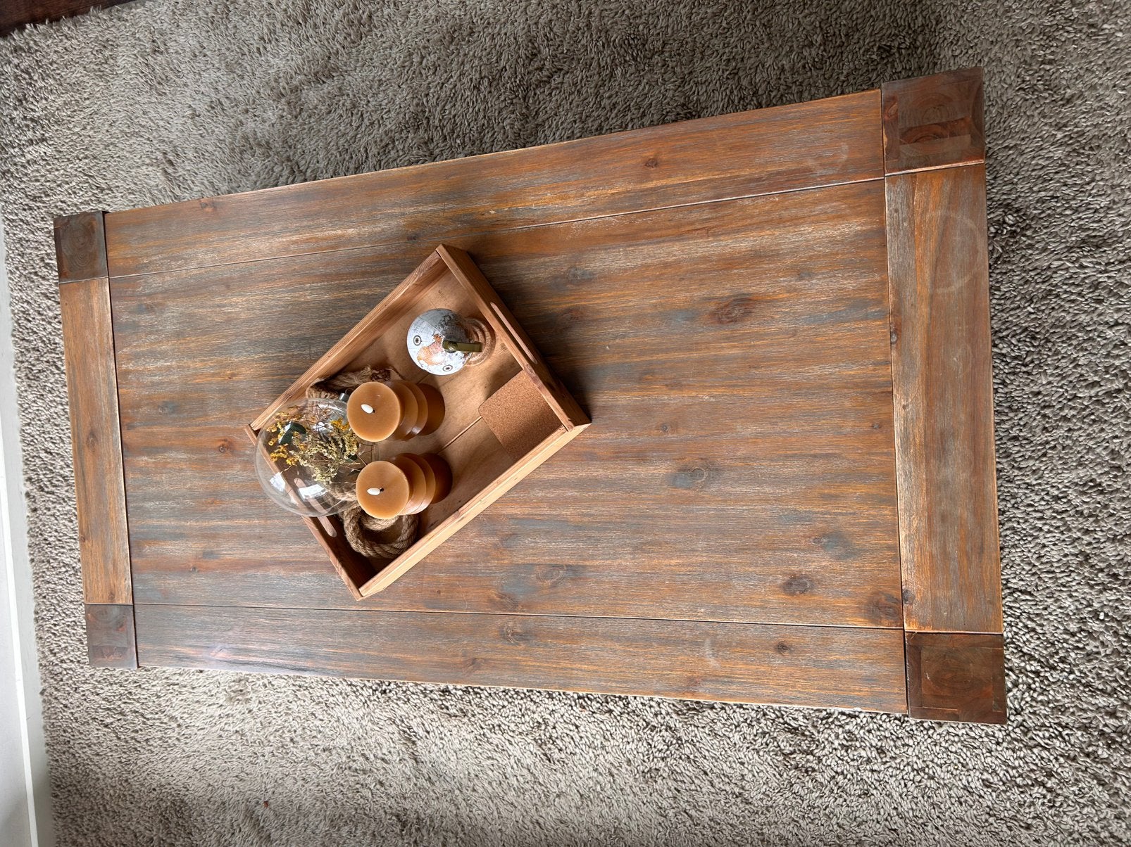 Mooie salontafel van acacia hout, Ophalen, 100 tot 150 cm, 50 tot 100 cm, Zo goed als nieuw