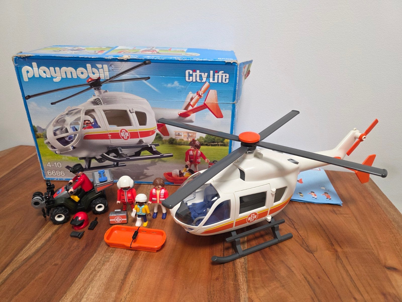Playmobil 6686 trauma helikopter en 5429 reddingsquad, Ophalen of Verzenden, Gebruikt