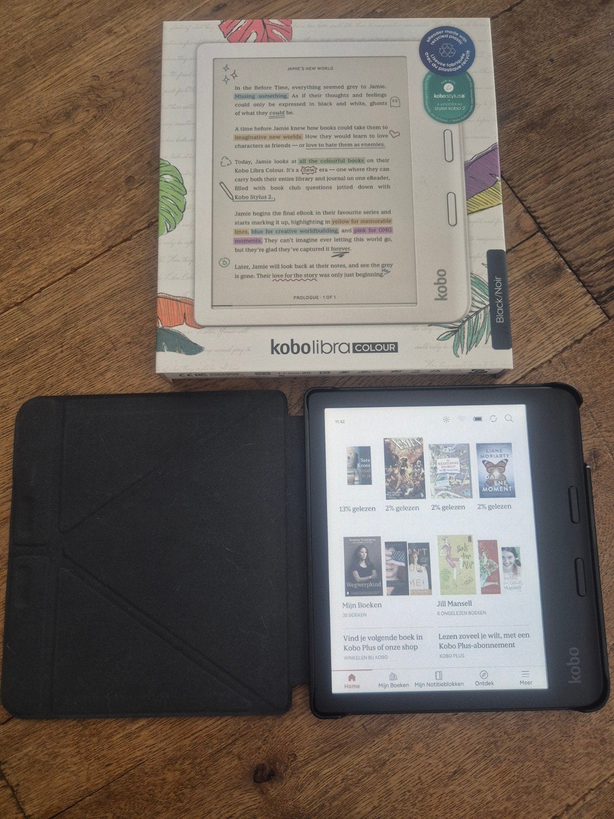 Kobo Libra Colour e-reader met kleurenscherm, Computers en Software, E-readers, Ophalen, Wi-Fi, Kobo, Zo goed als nieuw