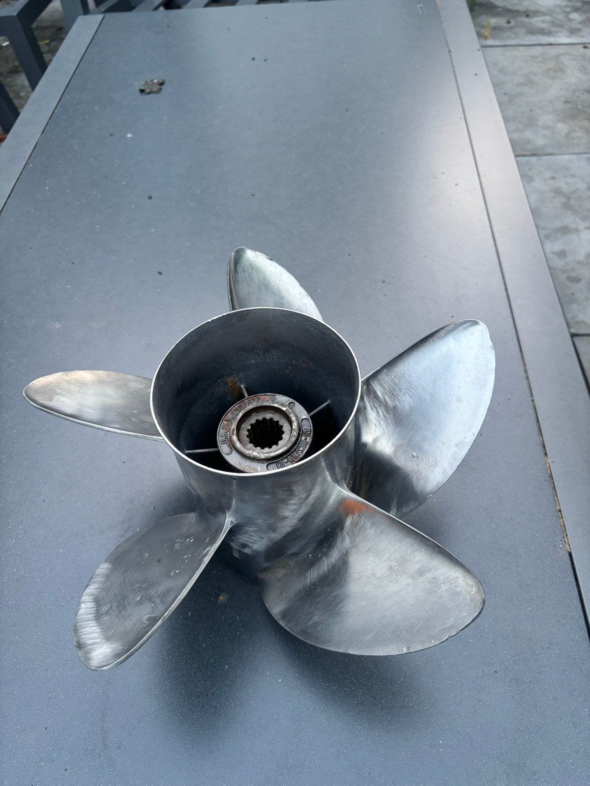 Mercury High Five 5-blads RVS schroef 48-815760-21, Ophalen of Verzenden, Gebruikt, Motor en Techniek