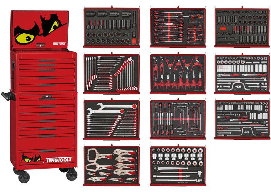 Gereedschapswagen rood mega master FOAM set 528-delig, Ophalen, Nieuw
