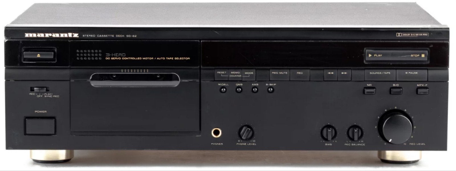 Marantz SD62 3 koppen HX pro,afstandbedienbaar, serviced !, Marantz, Enkel, Ophalen of Verzenden, Auto-reverse