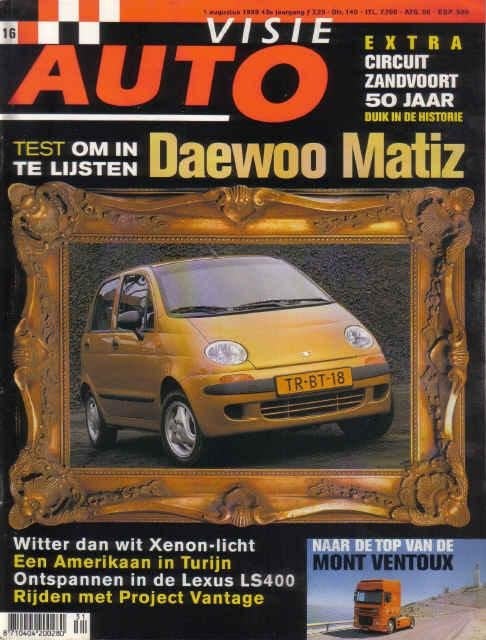 Autovisie 16 1998 : DAF 95XF - Lexus GS400 - TVR Chimaera, Boeken, Auto's | Folders en Tijdschriften, Gelezen, Algemeen, Ophalen of Verzenden