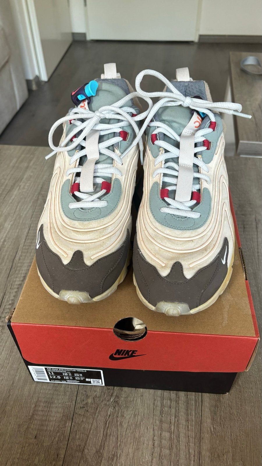 Nike Air Max 270 Travis Scott Cactus Trails - Maat 45, Ophalen of Verzenden, Gedragen, Sneakers of Gympen