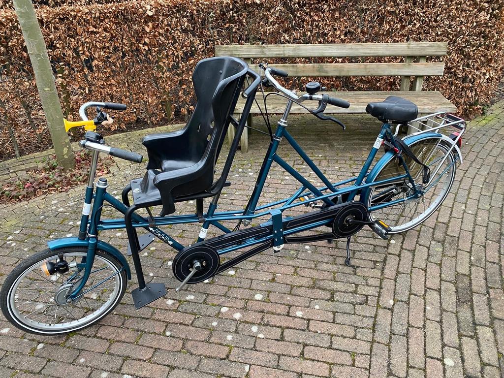 Tandem fiets ouder kind met beperking of niet kunnen fietsen, Fietsen en Brommers, Fietsen | Tandems, Minder dan 10 versnellingen