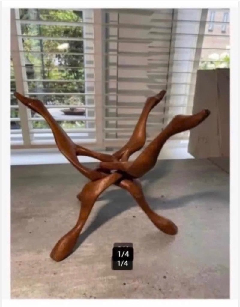 Houten houder dier voor bv. Schaal, Bord, Bol, e.d., Antiek en Kunst, Ophalen of Verzenden