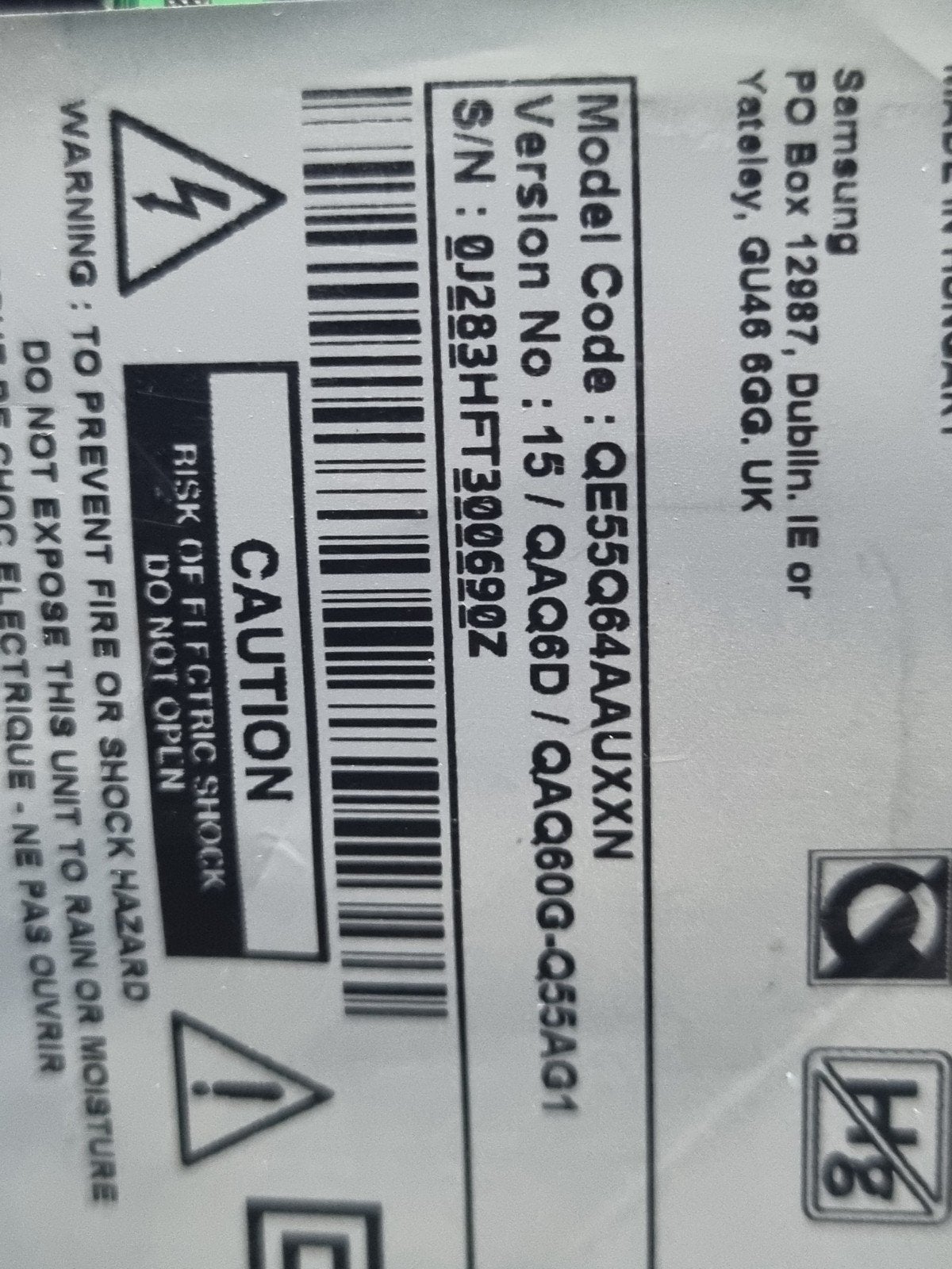 Samsung QE55Q64AAUXXN Moederbord (BN94-00060Y), Ophalen of Verzenden, Gebruikt