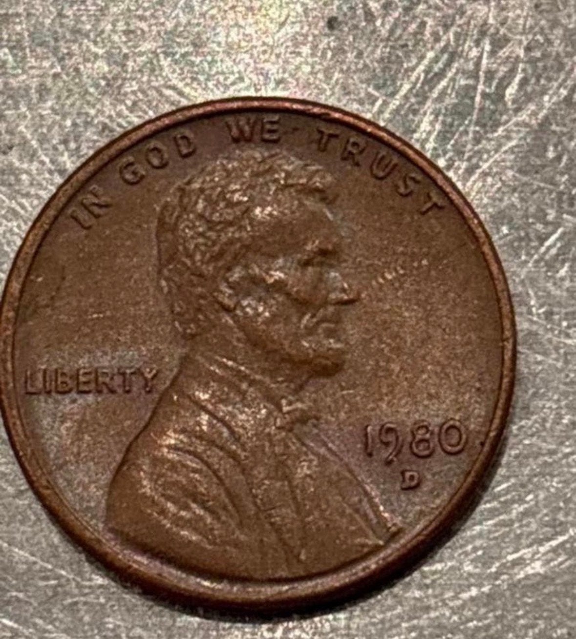 Amerikaanse 1 Cent Munt (Penny) 1980 Abraham Lincolm, Postzegels en Munten, Munten | Amerika, Ophalen of Verzenden, Noord-Amerika