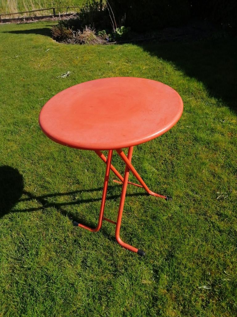 Vintage inklapbare terrastafel zwaar model, Ophalen of Verzenden