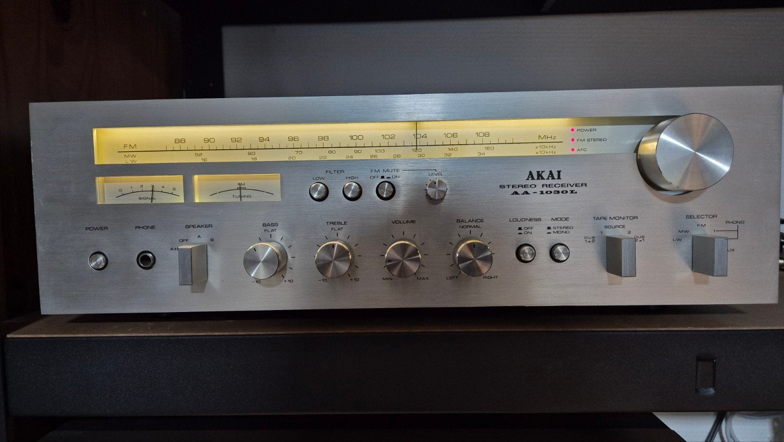 AKAI AA-1030L stereo receiver, Audio, Tv en Foto, Versterkers en Receivers, Gebruikt, Stereo, Minder dan 60 watt, Ophalen