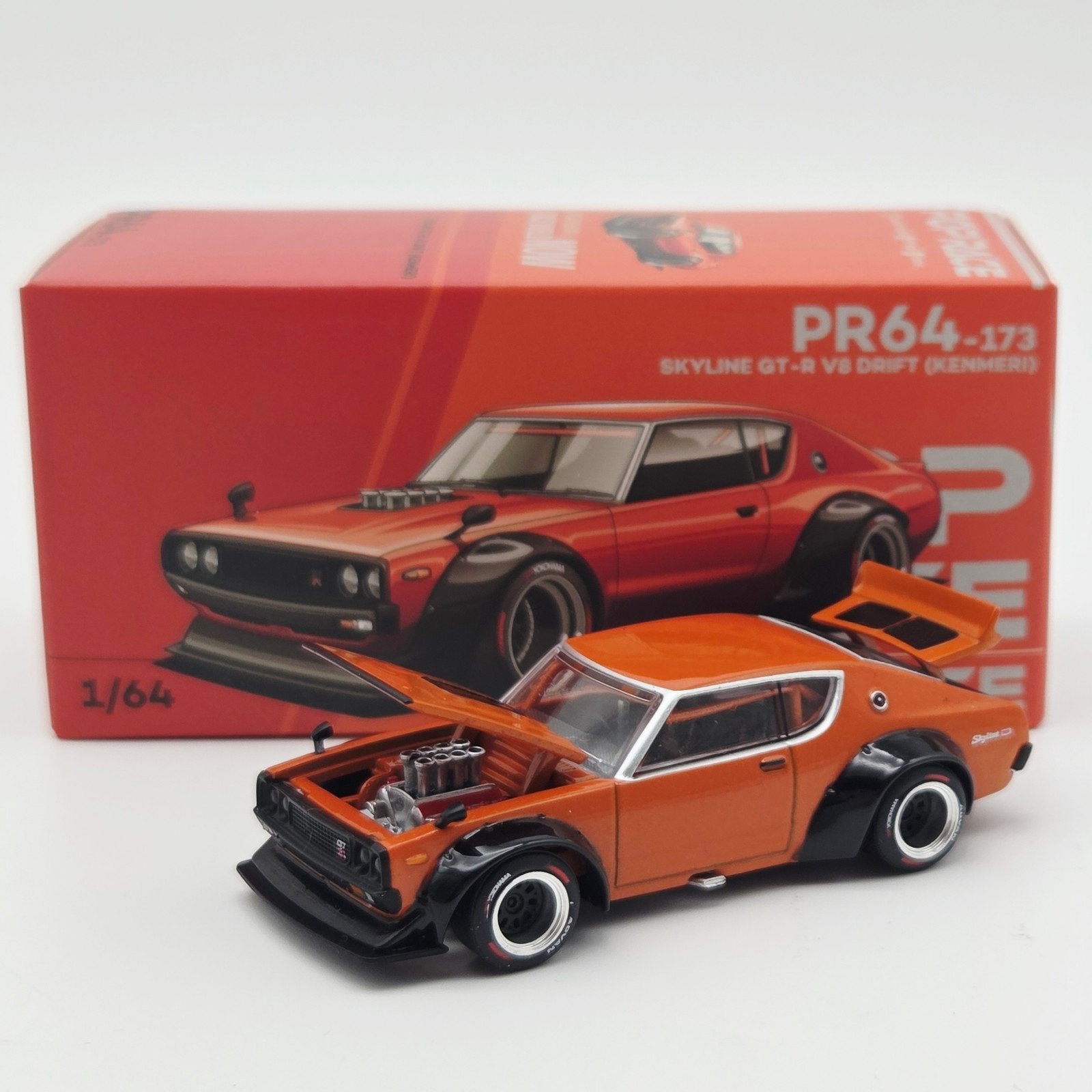 Pop Race – Nissan Skyline GT-R V8 Drift *Kenmeri*, orange