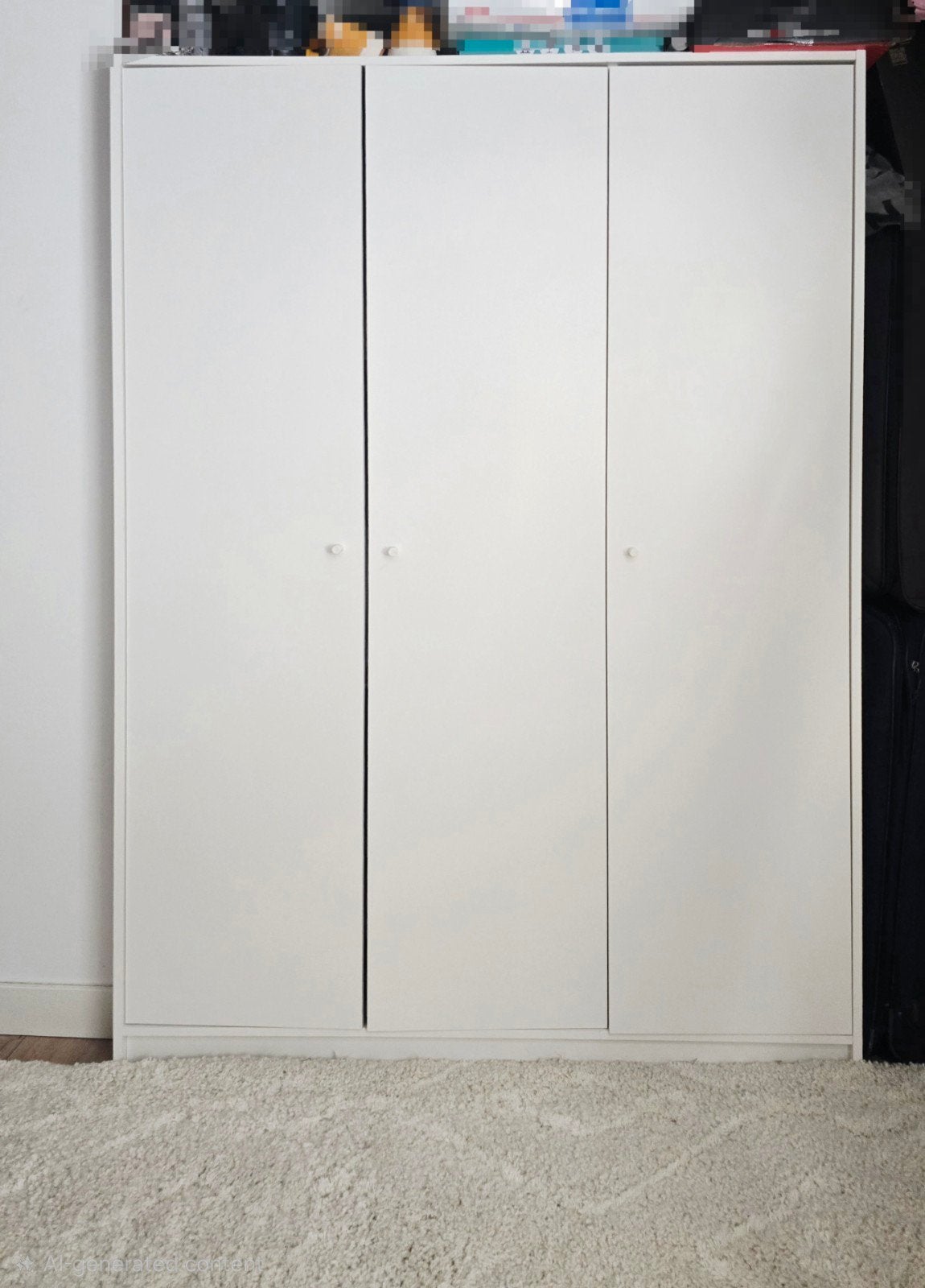 Ikea Witte Kledingkast met 3 Deuren en Planken, Huis en Inrichting, Kasten | Kledingkasten, Ophalen