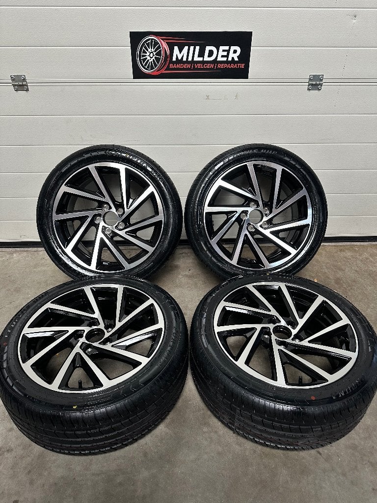 VW Spielberg Look velgen+Fortuna zomerbanden 16” 5x100 Nieuw, 215 mm, Velg(en), 16 inch, Nieuw