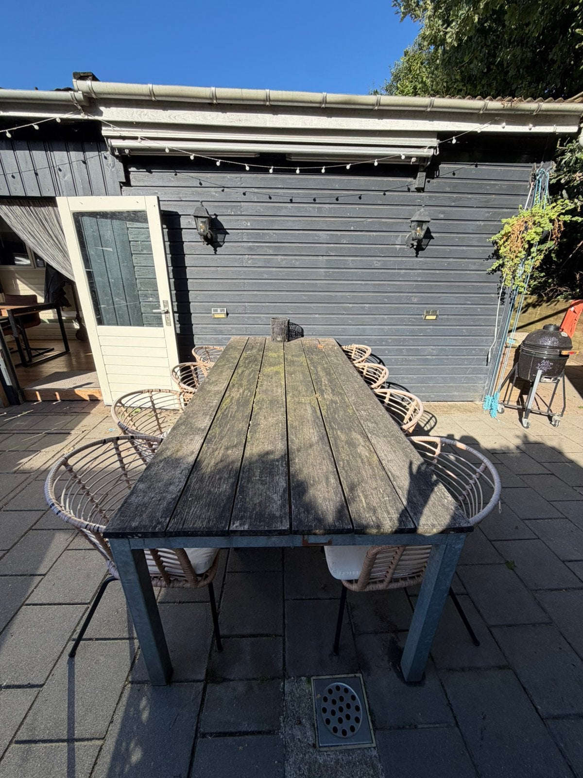 Stijgerhouten buiten tafel, Huis en Inrichting, Ophalen, Gebruikt