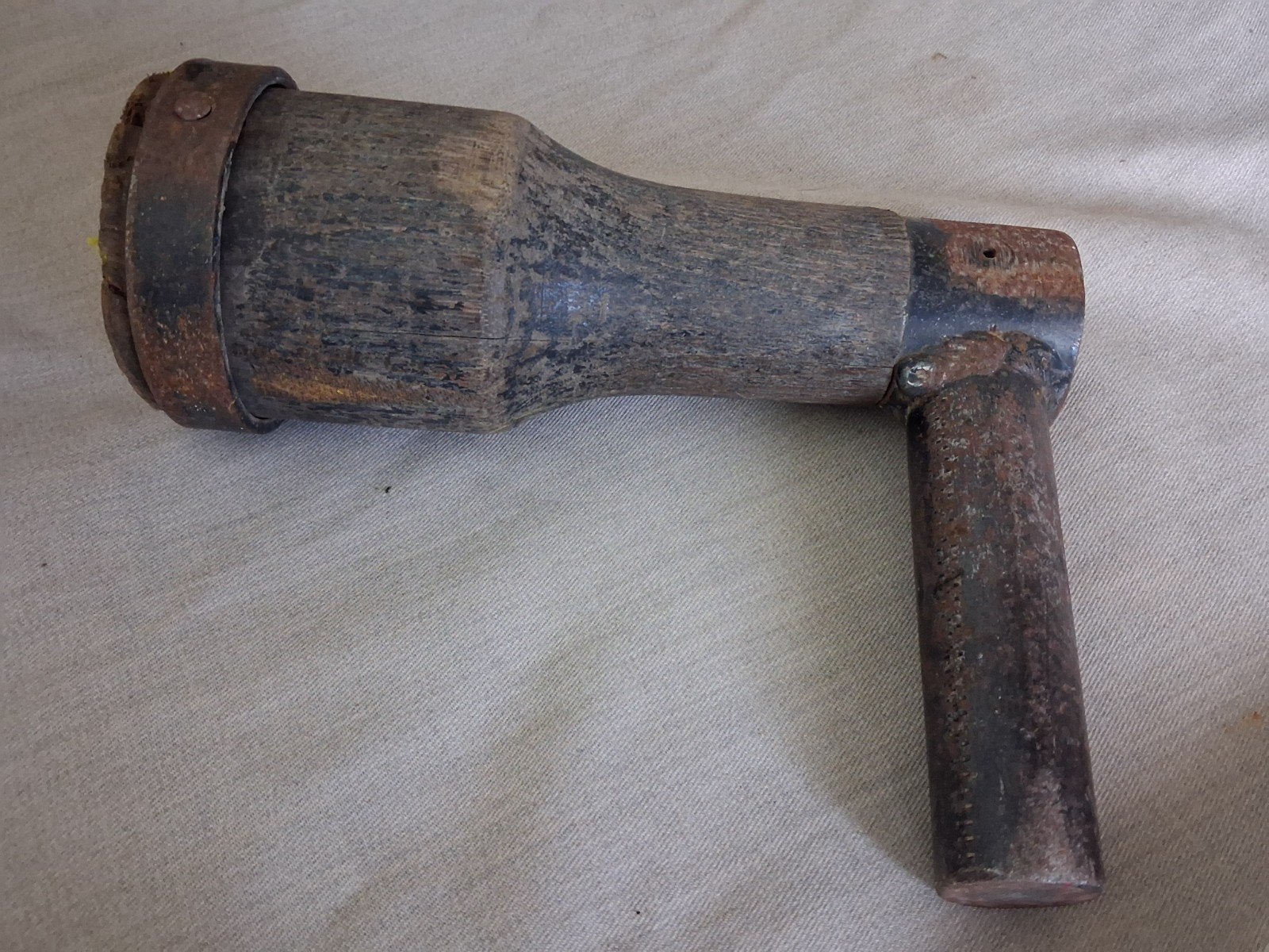 Antiek plaveiblok, stratenmakers hamer, Antiek en Kunst, Antiek | Gereedschap en Instrumenten, Ophalen of Verzenden