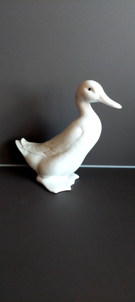 Prachtig vintage porseleinen beeldje eend 17,5 cm hoog, Ophalen of Verzenden, Zo goed als nieuw, Dier