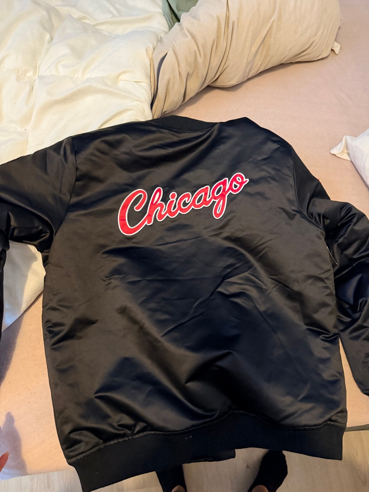 Mitchell & Ness Chicago Bulls NBA Finals Bomberjack, Ophalen, Nieuw, Maat 56/58 (XL), Zwart