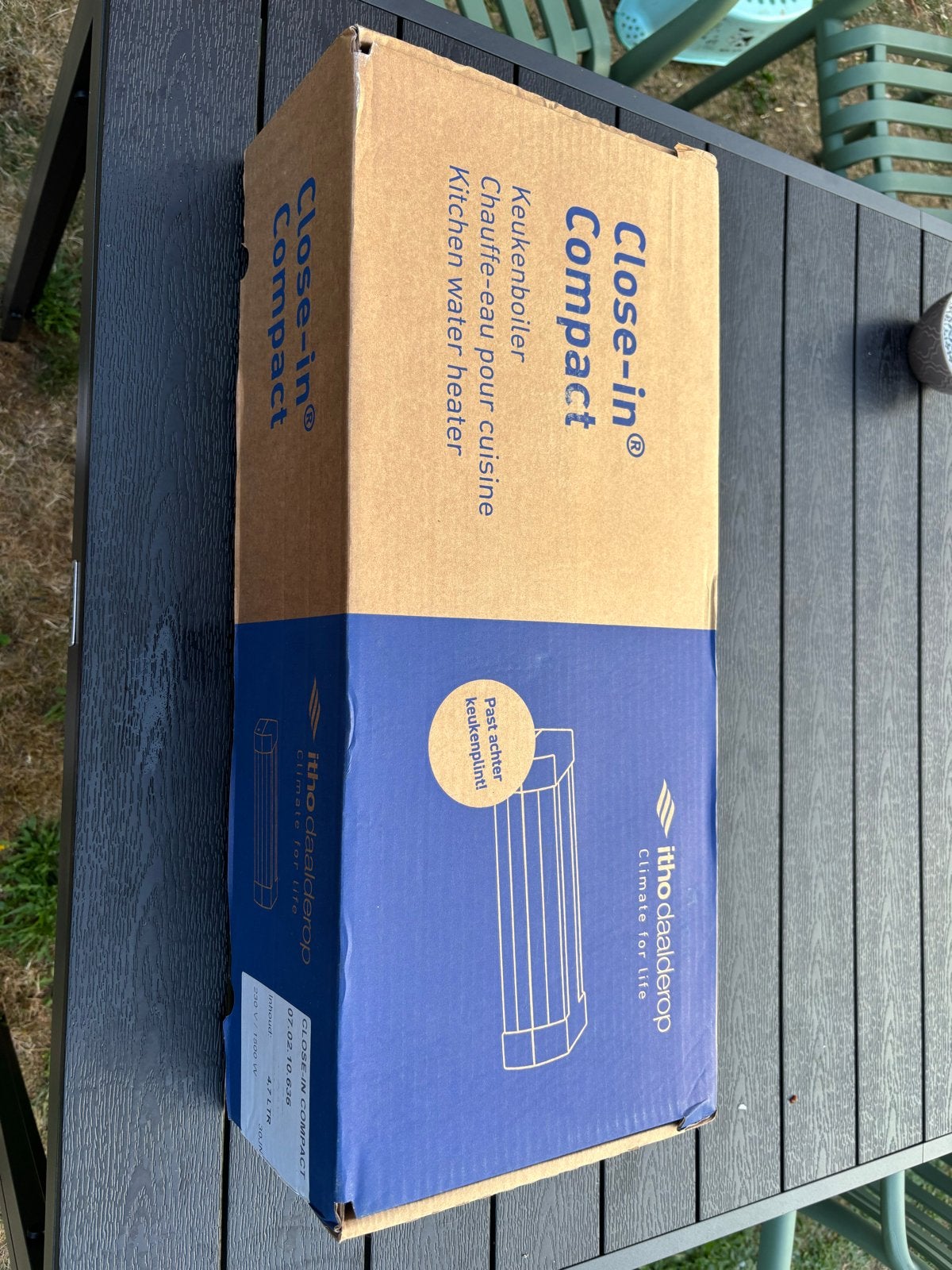Itho Daalderop Close-in Compact keukenboiler 4,7L, Doe-het-zelf en Verbouw, Geisers en Boilers, Ophalen, Nieuw, Boiler, Minder dan 3 jaar oud