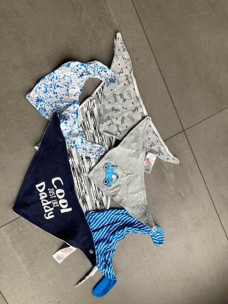 Baby slabbers / bandana slabbers – set – jongen, Ophalen of Verzenden, Gebruikt, Overige typen