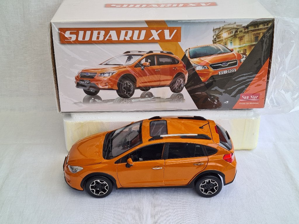 Subaru XV 2014 Tangerine Orange Pearl Sun Star 1:18, Ophalen of Verzenden, Zo goed als nieuw, Auto, Sun Star