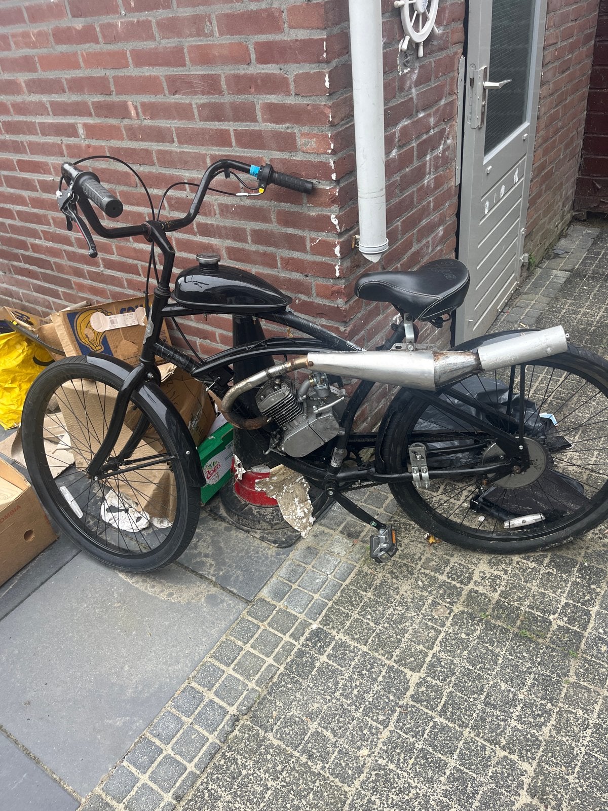 Zelfbouw gemotoriseerde fiets - Uniek project, Ophalen, Gebruikt