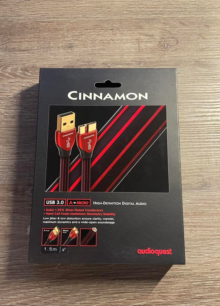 AudioQuest Cinnamon USB 3.0 - 1.5mtr, Ophalen of Verzenden, Zo goed als nieuw, Minder dan 2 meter, Overige kabels