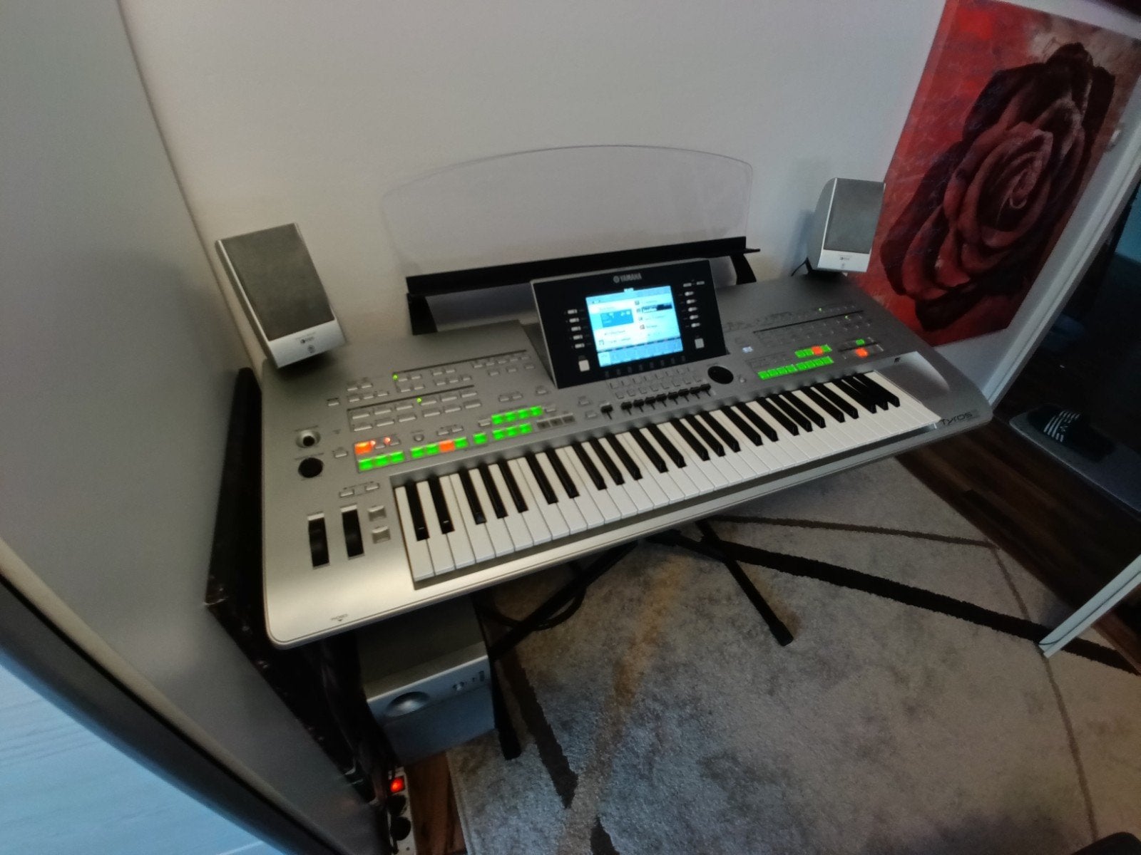 Yamaha Tyros 3 Workstation Keyboard met standaard en geluid, Muziek en Instrumenten, Ophalen of Verzenden, Zo goed als nieuw, Yamaha