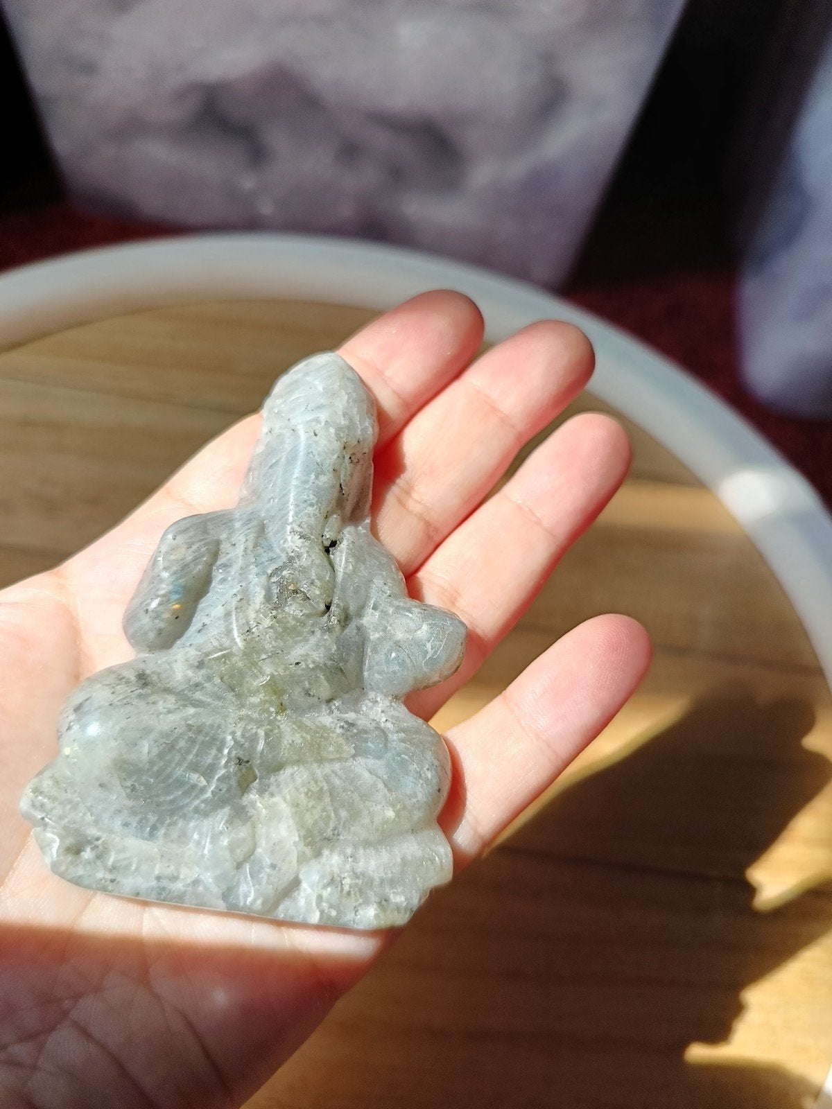 Ganesha labradoriet carving edelsteen, Ophalen, Mineraal