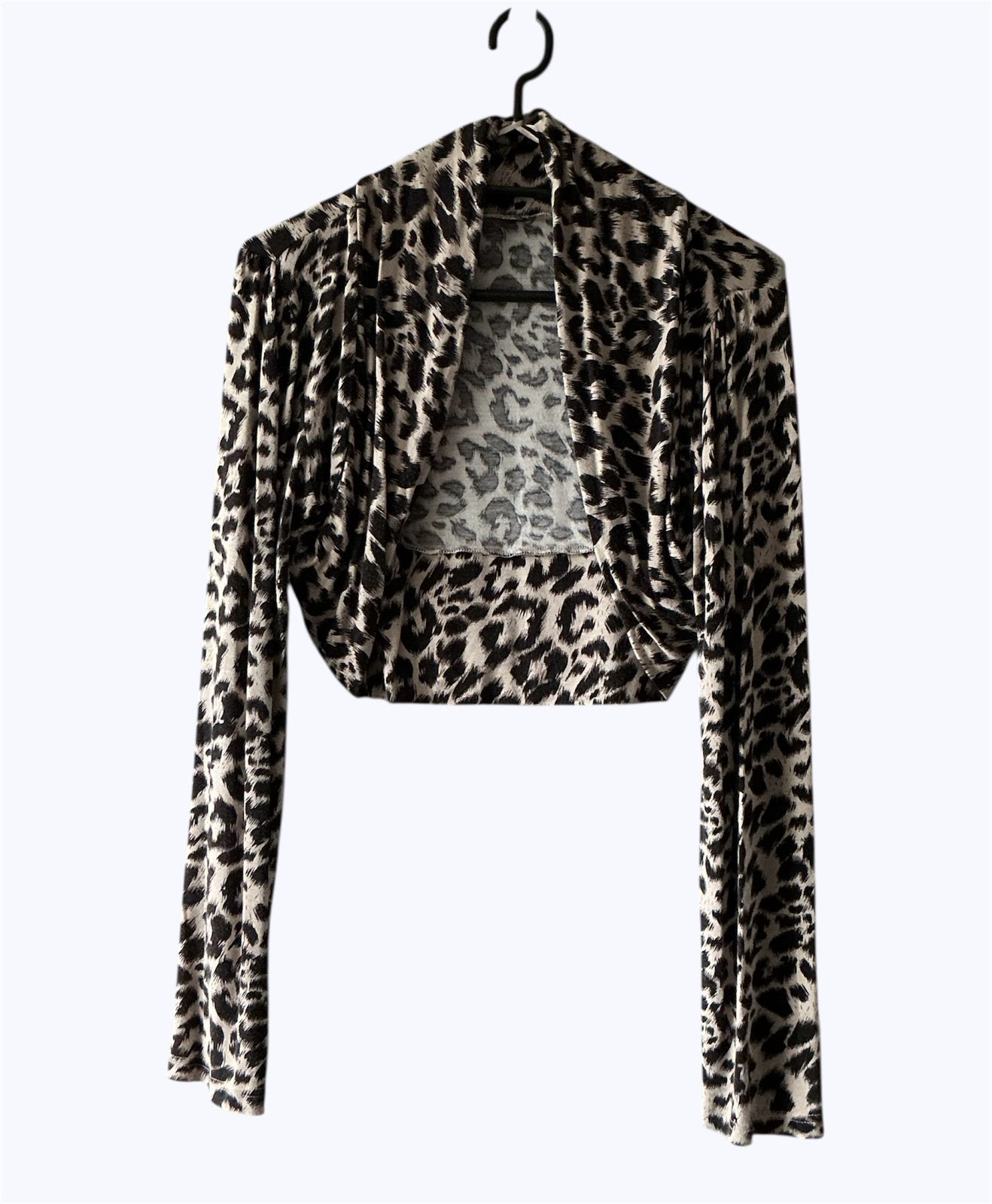 Bolero met panterprint maat S/M, Ophalen of Verzenden, Zo goed als nieuw, Maat 38/40 (M), Bruin
