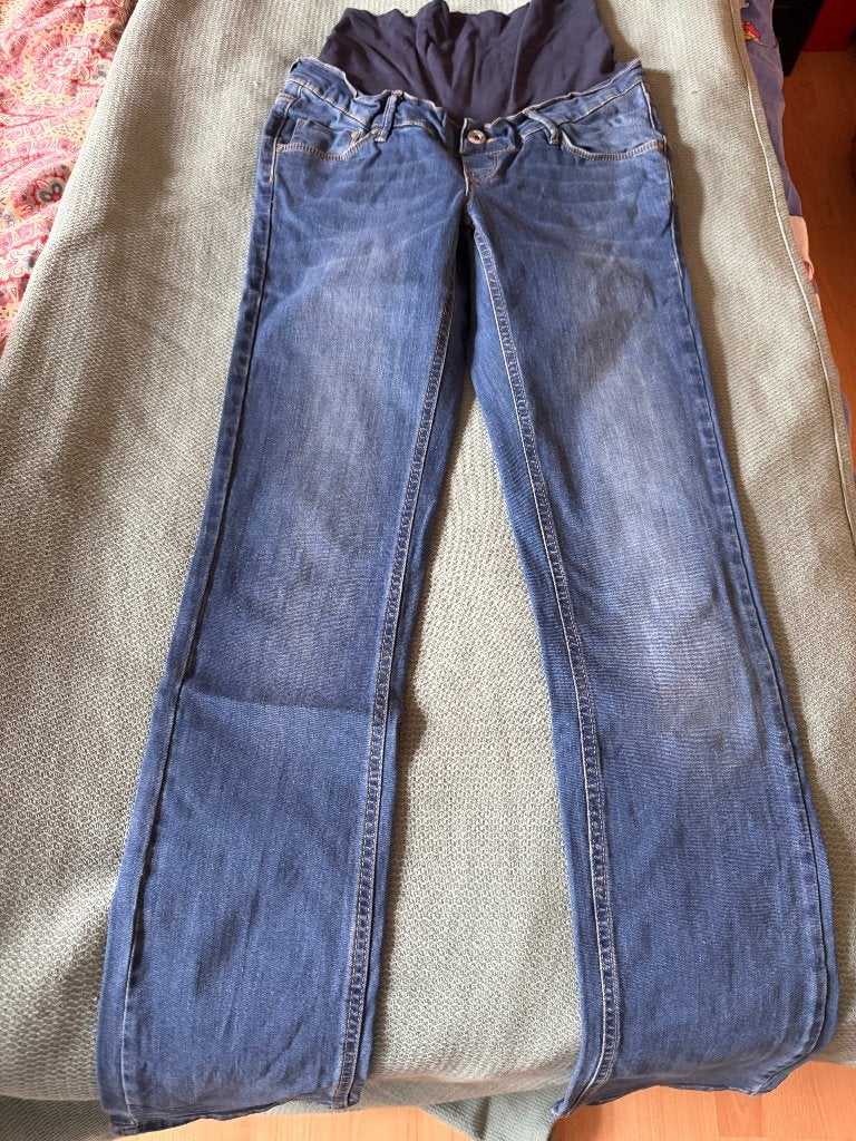 Npps Noppies positiebroek broek 28 + buikband gratis, Blauw, Ophalen of Verzenden, Zo goed als nieuw, Noppies