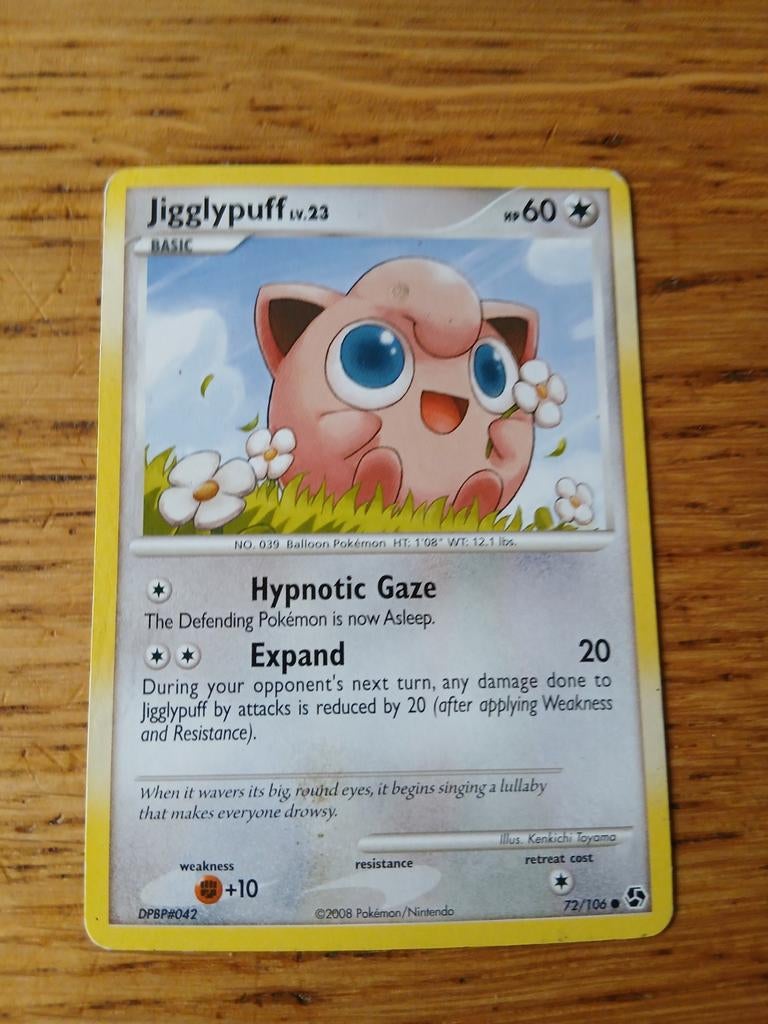 Jigglypuff Pokémon Kaart (DPBP#042) - 2008 Nintendo, Hobby en Vrije tijd, Verzamelkaartspellen | Pokémon, Gebruikt, Losse kaart