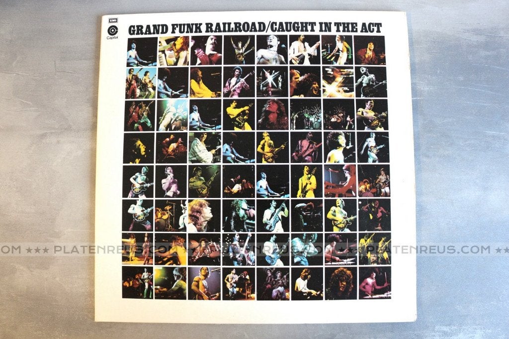 LP Grand Funk Railroad Caught In The Act ( 1975 Rock ) 4147, LP, Gebruikt, Ophalen of Verzenden, Inclusief binnenhoes
