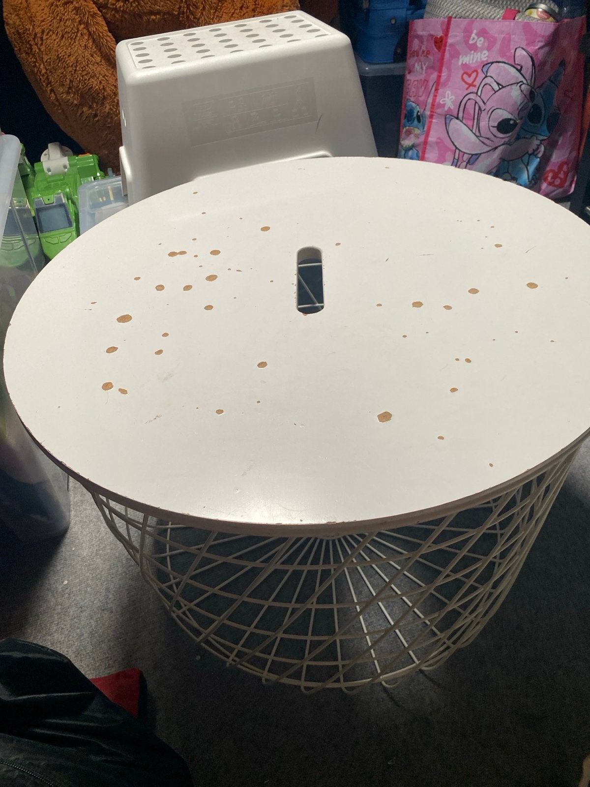 IKEA KVISTBRO Salontafel/Opbergtafel Wit 60cm, Ophalen, Gebruikt, Wit, Metaal