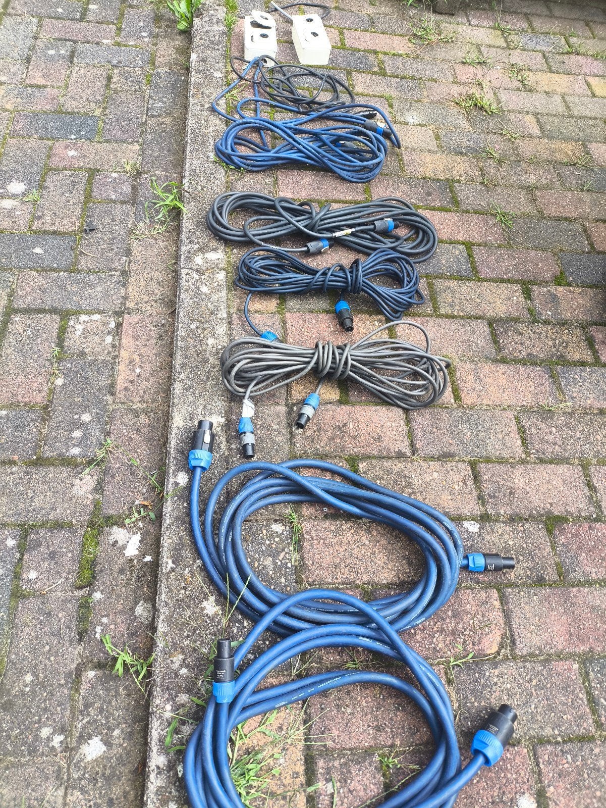 6x speakon kabels 4.5- 11 meter 4x 2.5mm neutrik, Ophalen of Verzenden, Speaker of Versterker