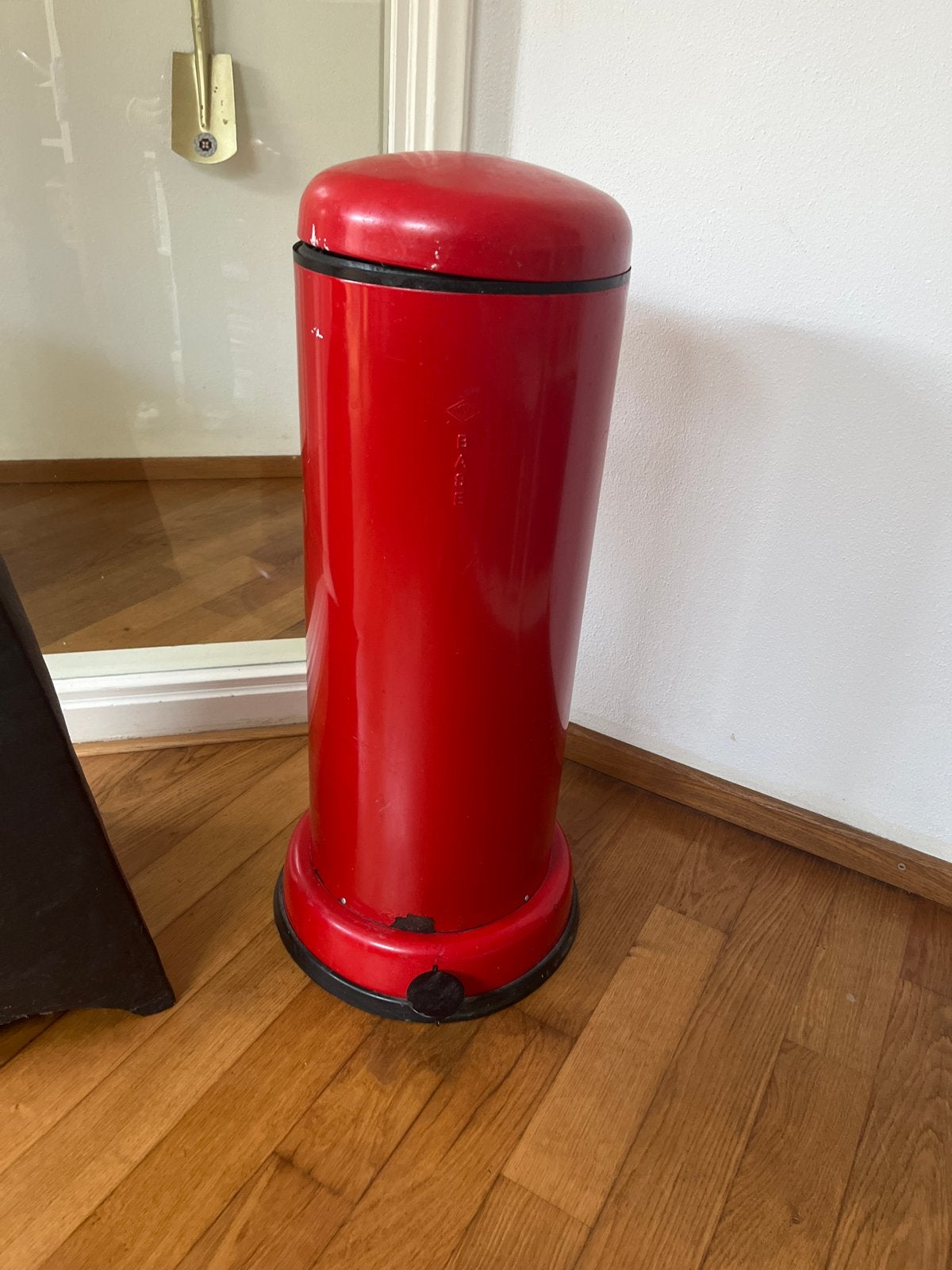 Rode pedaalemmer - Gebruikt, Huis en Inrichting, Ophalen, 50 – 75, Gebruikt, Met pedaal