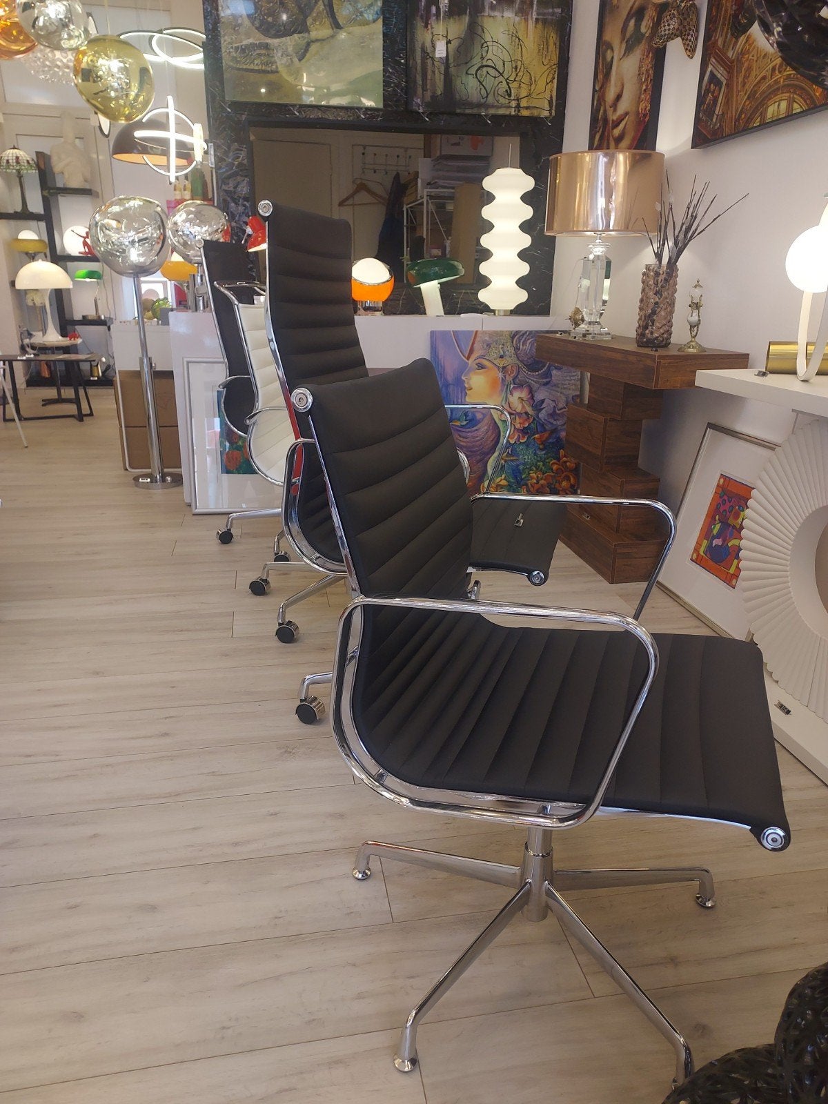 Design stoelen, Zwart, Design, Nieuw, Leer
