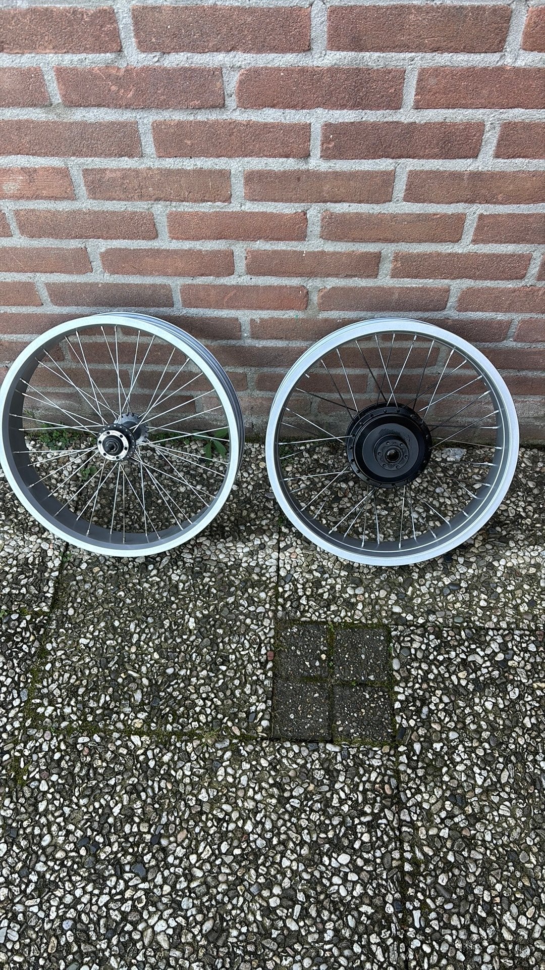 Fatbike velgenset zilver, Fietsen en Brommers, Gebruikt, Staal, Fatbike, Ophalen