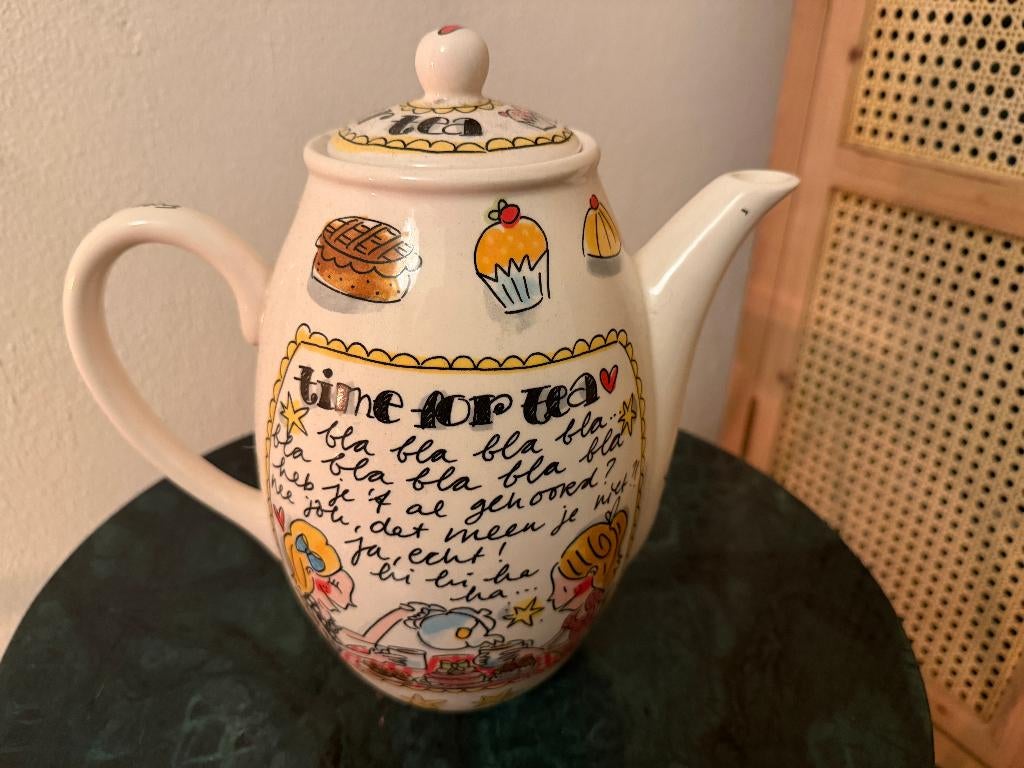 Blond Amsterdam hoge theepot, Huis en Inrichting, Keuken | Servies, Zo goed als nieuw, Overige typen, Blond Amsterdam, Aardewerk