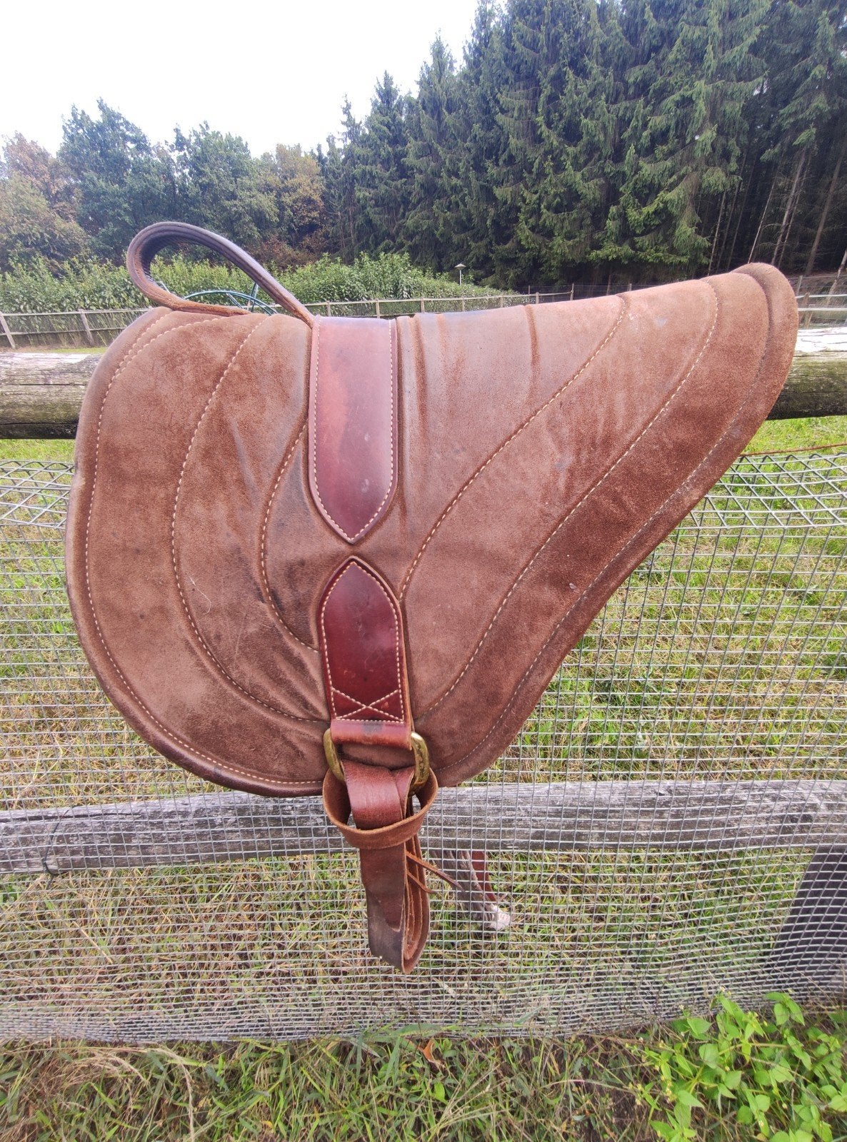 barebackpad (Parelli) leer suede boven medisch vilt onder