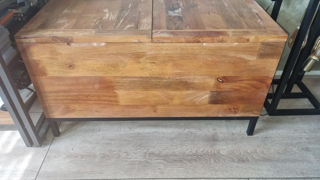 Mango houten opberg/speelgoedkist, Huis en Inrichting, Woonaccessoires | Kisten, Minder dan 50 cm, Gebruikt, 50 tot 100 cm, Minder dan 50 cm