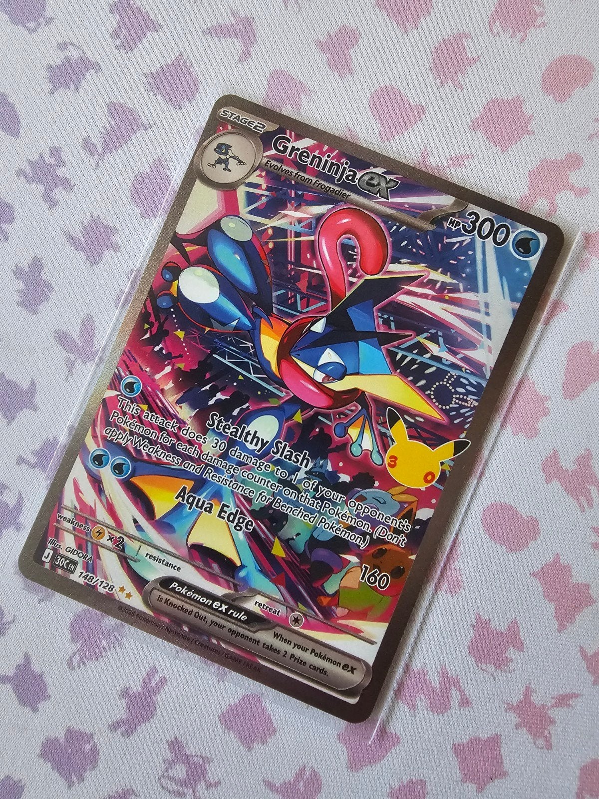 Greninja EX 148/128 30th Anniversary, Ophalen of Verzenden, Nieuw