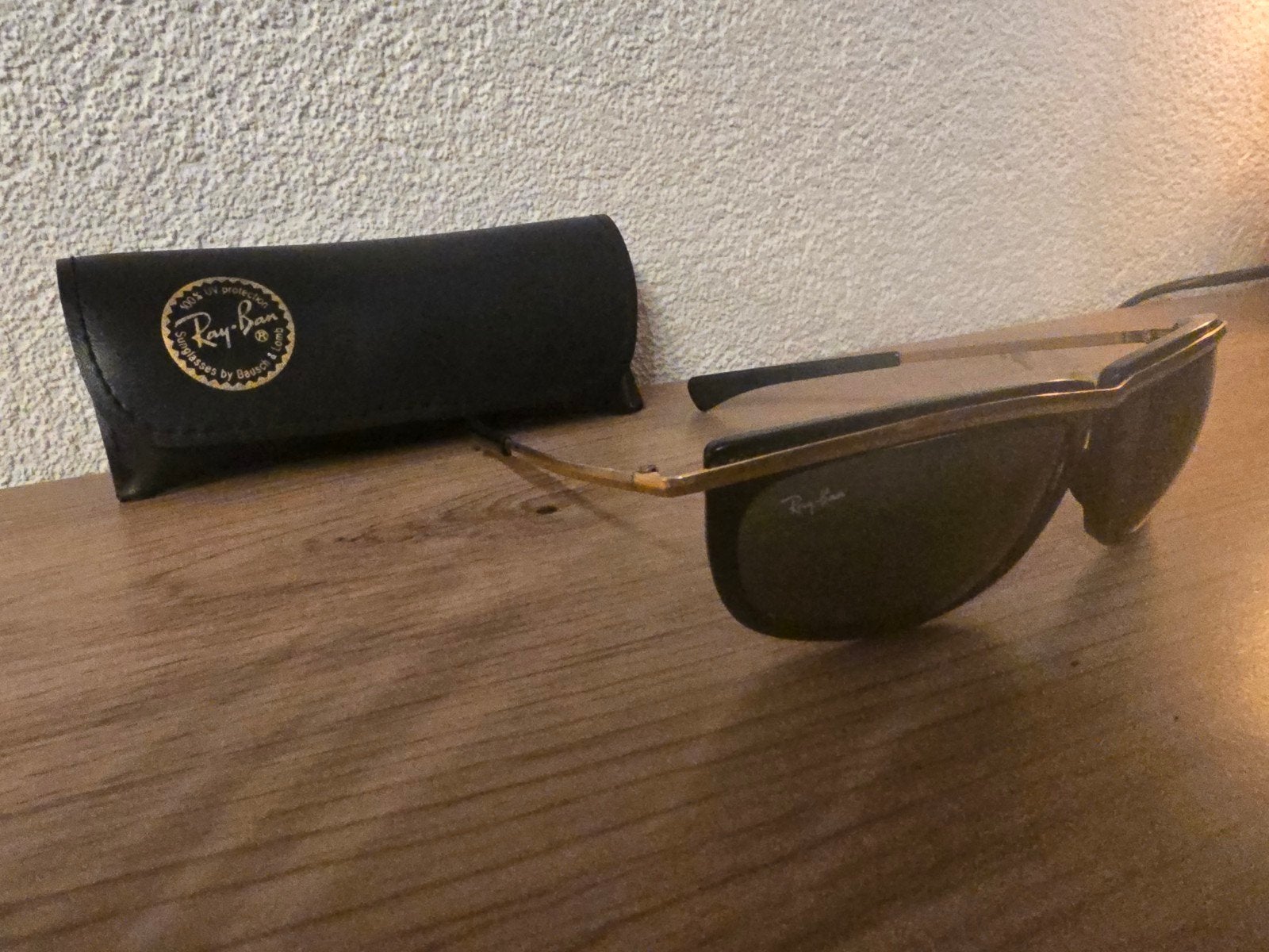 Ray-Ban Bausch & Lomb Olympianzonnebril met etui, Gebruikt, Zonnebril, Zwart, Ophalen of Verzenden