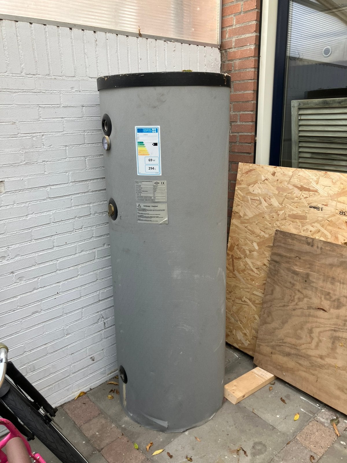 Buffervat boiler oeg 300 l met solar en drinkwater spiraal, Doe-het-zelf en Verbouw, Geisers en Boilers, Ophalen, Gebruikt, 100 liter of meer