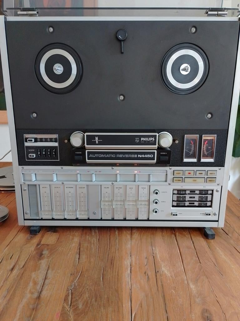 Philips N4450 Bandrecorder met stofkap, Audio, Tv en Foto, Bandrecorders, Ophalen, Bandrecorder, Met stofkap
