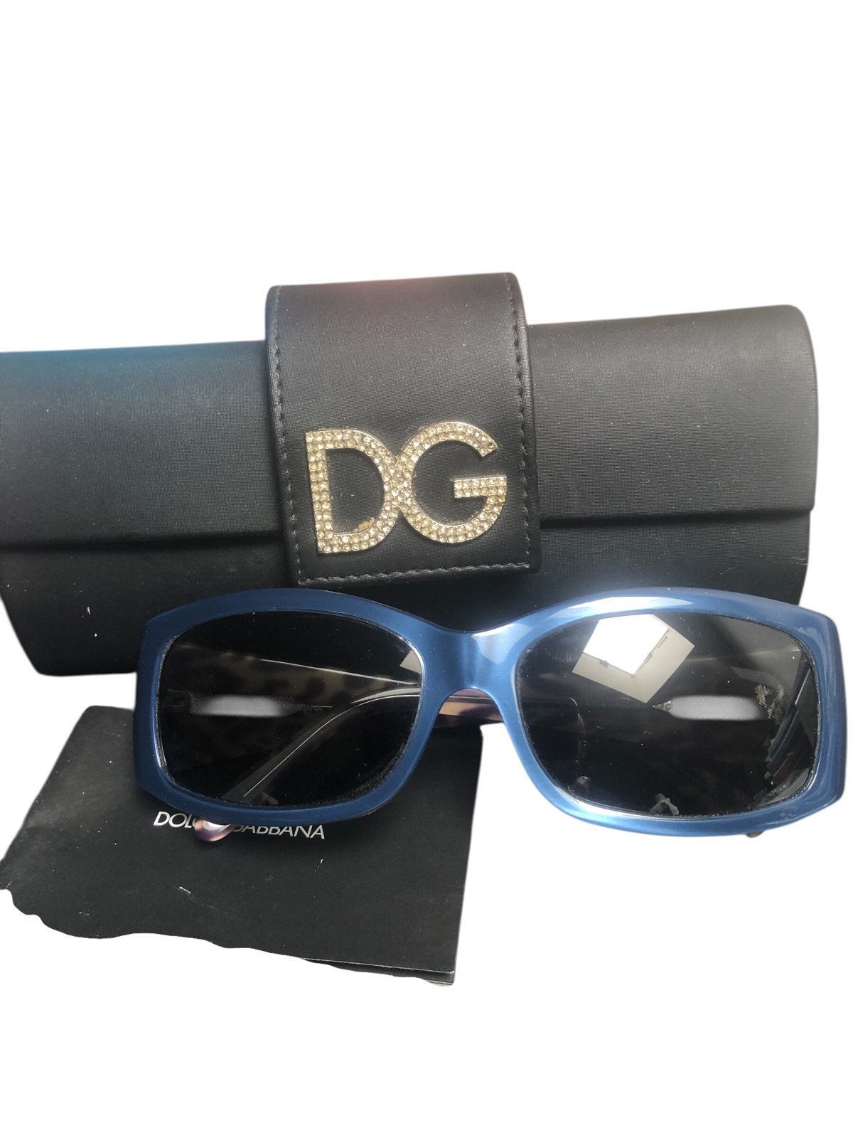 Dolce & Gabbana Zonnebril met originele hoes en boekje, Zonnebril, Blauw, Ophalen of Verzenden, Zo goed als nieuw