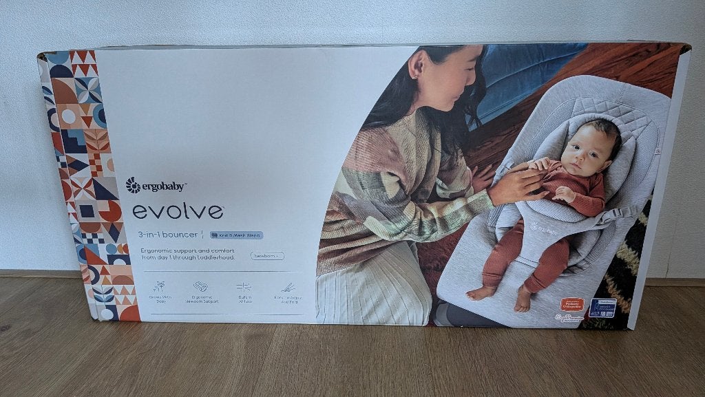 Ergobaby Evolve 3-in-1 Bouncer & Bar - Zo goed als nieuw, Verstelbaar, Wipstoel, Zo goed als nieuw, Ophalen