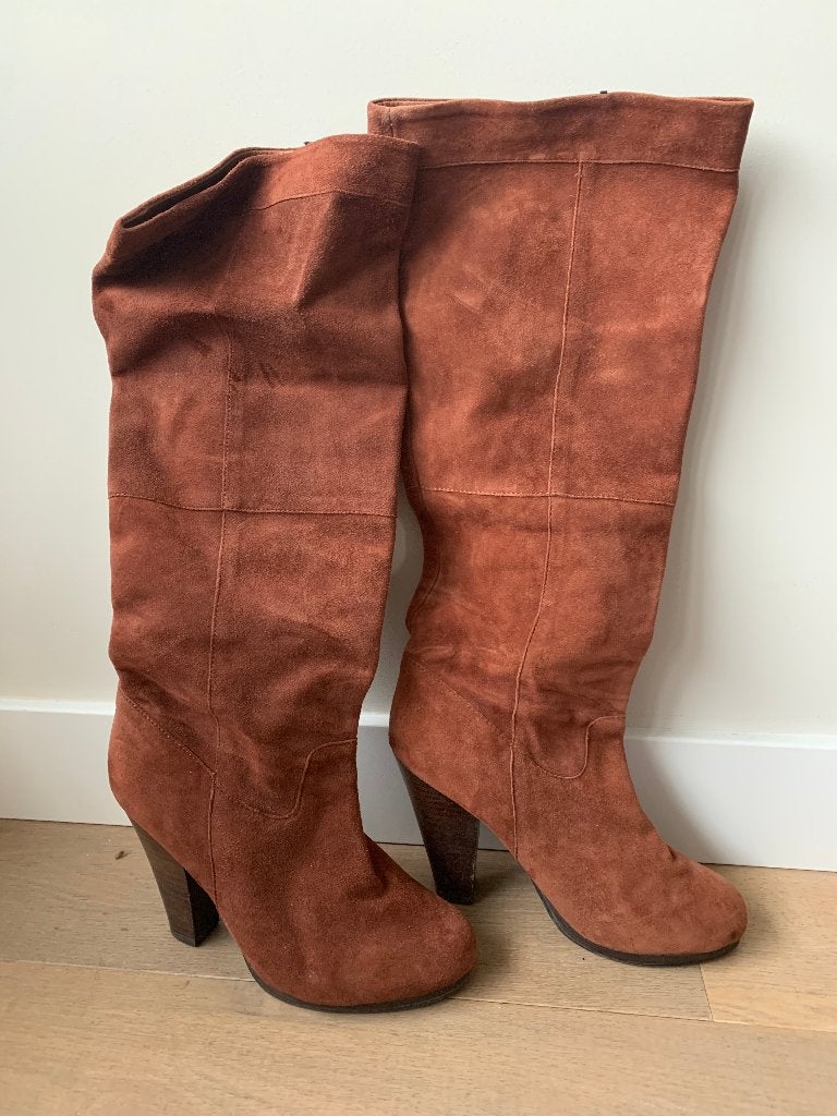 Lange laarzen H&M, Kleding | Dames, Hoge laarzen, H&M, Bruin, Ophalen of Verzenden
