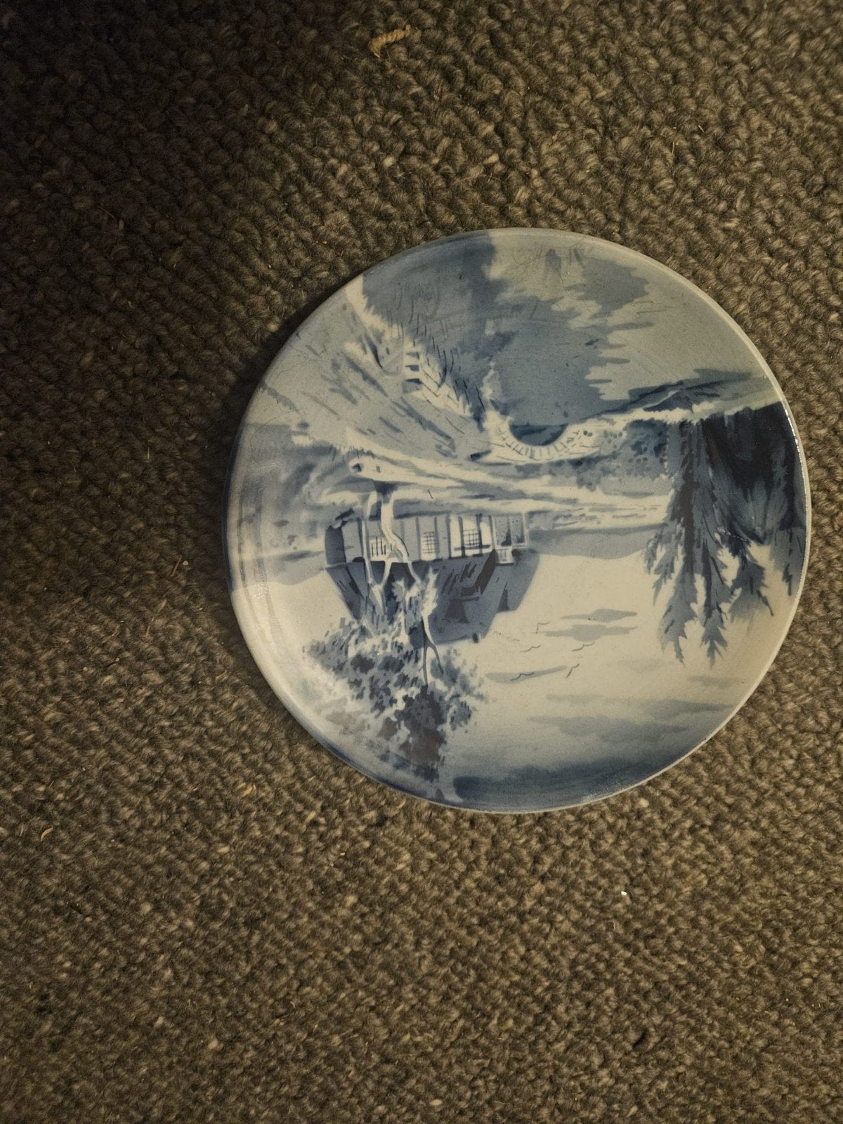 Delfts Blauw decoratieve borden met molens en landschappen, Antiek en Kunst, Ophalen of Verzenden
