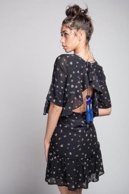 Wanderlust jurk zwart met blauw maat l , nieuw, Verzenden