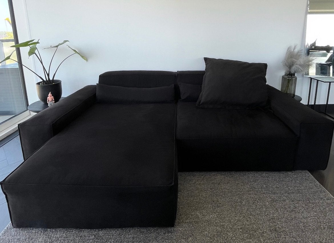 DELIFE Sirpio XL Loungebank 270x170 Zwart, Ophalen, Zo goed als nieuw